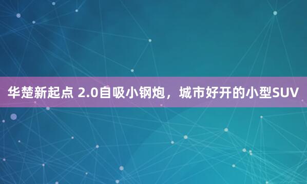 华楚新起点 2.0自吸小钢炮，城市好开的小型SUV