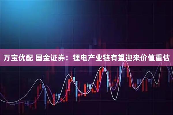 万宝优配 国金证券：锂电产业链有望迎来价值重估